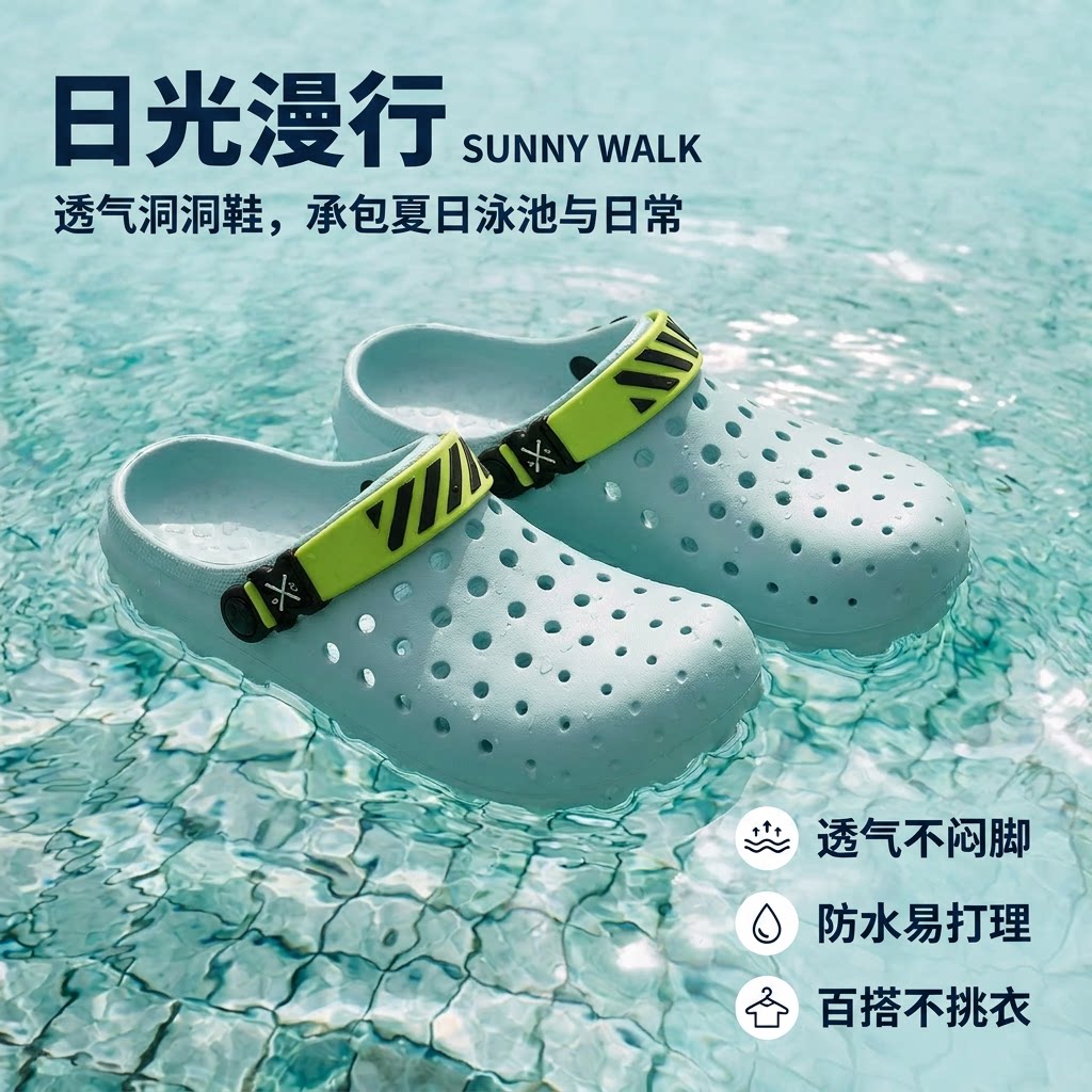 洞洞鞋男士外穿防滑透气