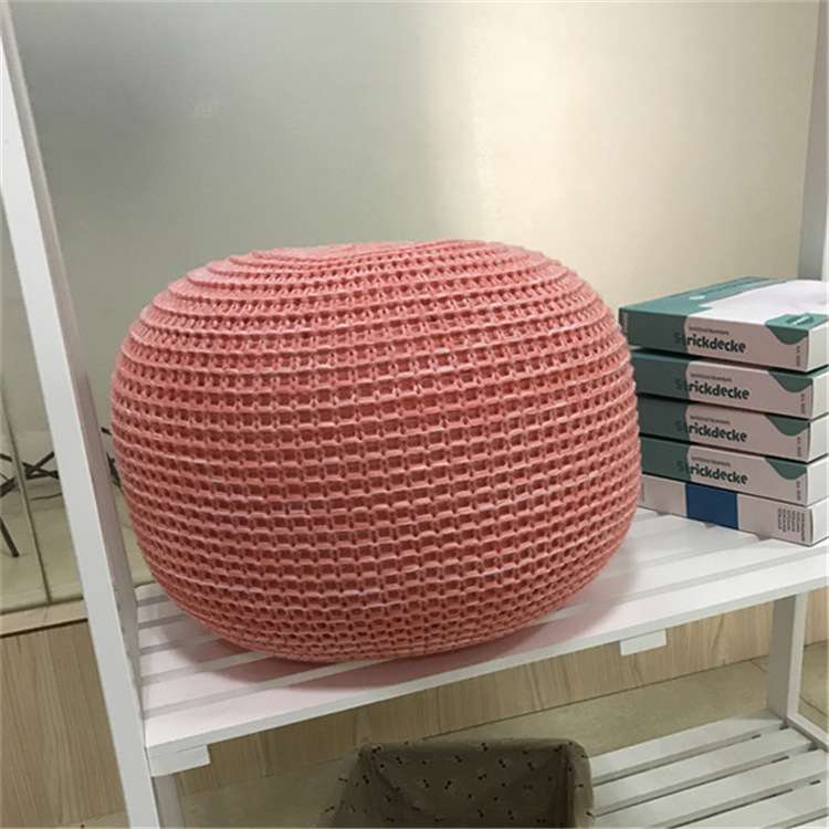 北欧懒人沙发简约豆袋手工编织毛线榻榻米椅子卧室创意家居凳坐墩