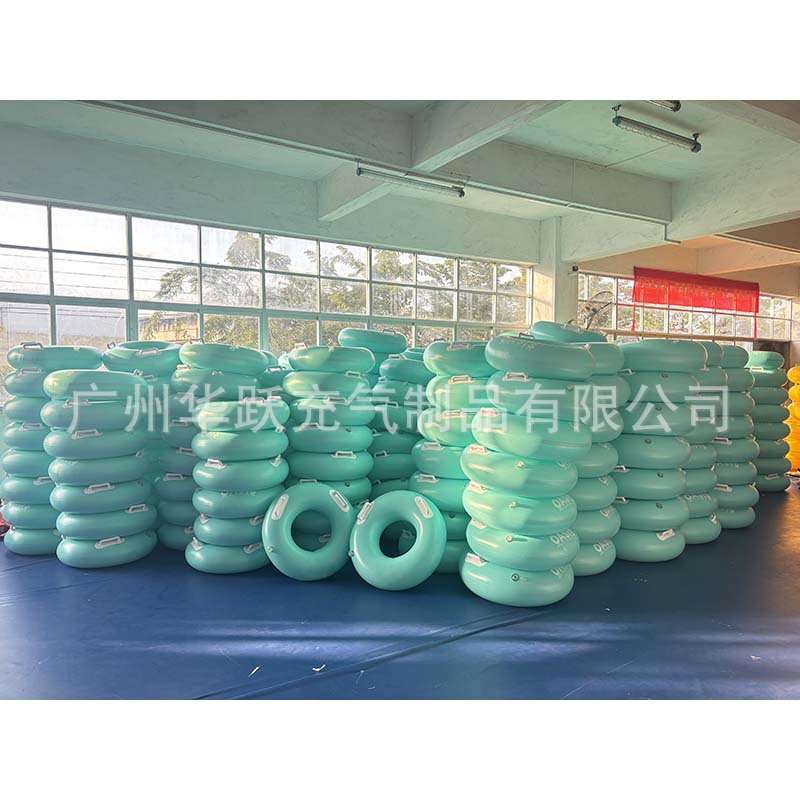pvc厚款充气滑水圈单人泳圈双人皮筏多人滑水圈水上乐园河道滑水