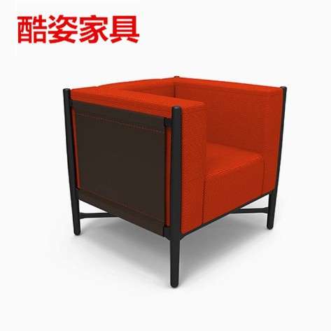 北欧轻奢现代不锈钢沙发椅子办公室售楼部精品店个性金属沙发