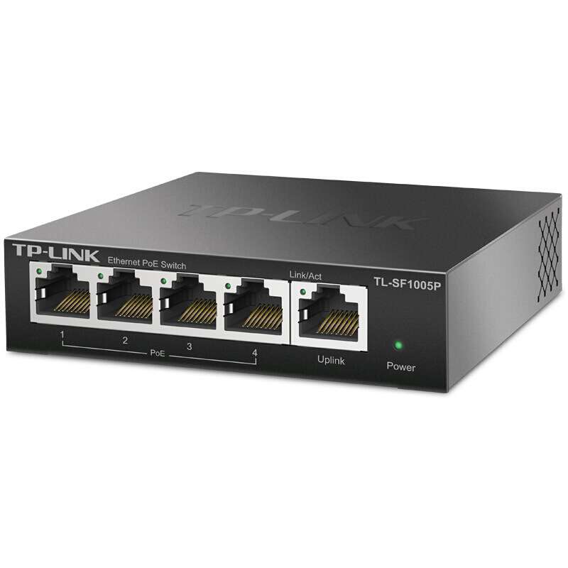 TP-LINK TL-SF1005P 5口百兆POE供电交换机 4口网络监控 无线AP
