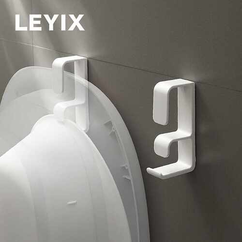 LEYIX 158脸盆挂钩免打孔浴室卫生间脸盆架壁挂神器脸盆收纳挂钩