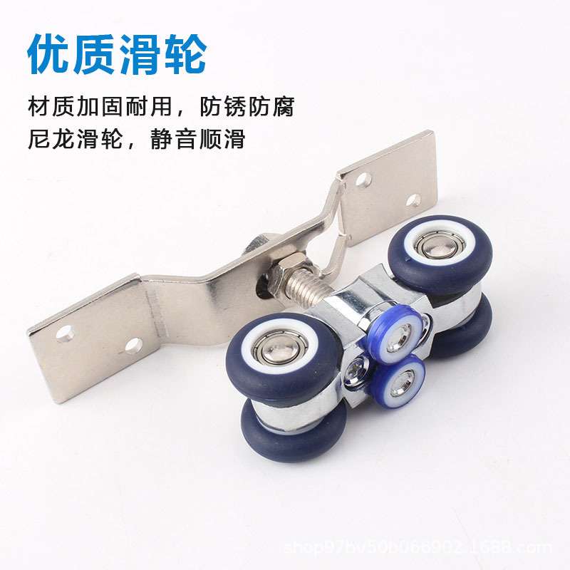 折叠门推拉门折叠吊轮配件全套房间门隔断移动门导轨铰链滑轨
