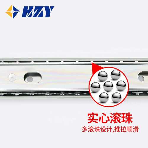 304不锈钢滑轨SSRN36宽耐高温替米思M三节双层工业线性导轨IDC06
