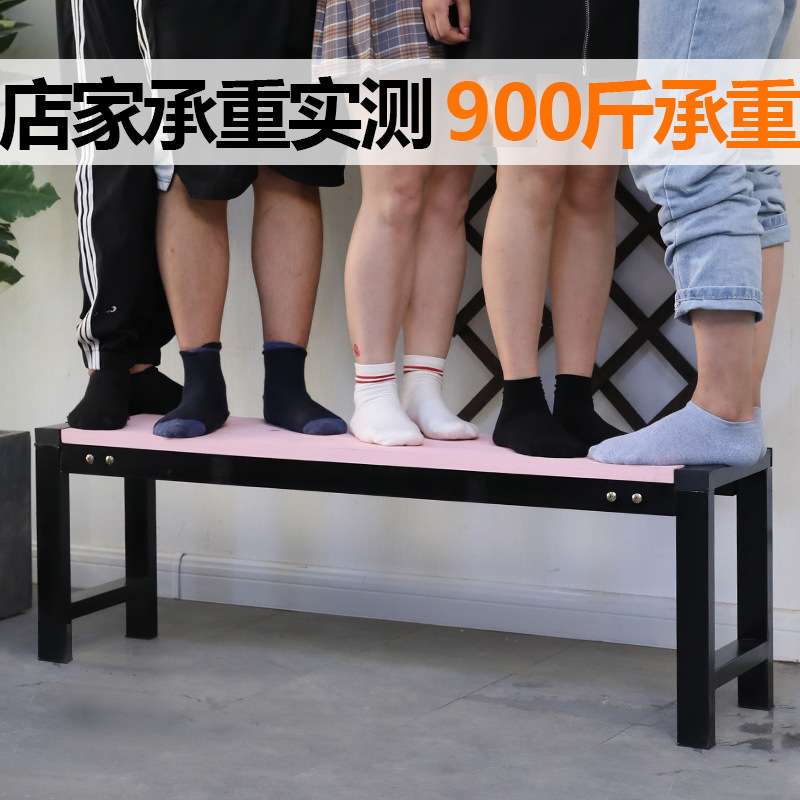 防腐木户外不锈钢公园椅实木长条休息坐凳广场小区景观室外长凳子