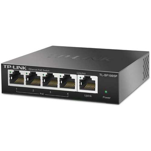 TP-LINK TL-SF1005P 5口百兆POE供电交换机 4口网络监控 无线AP