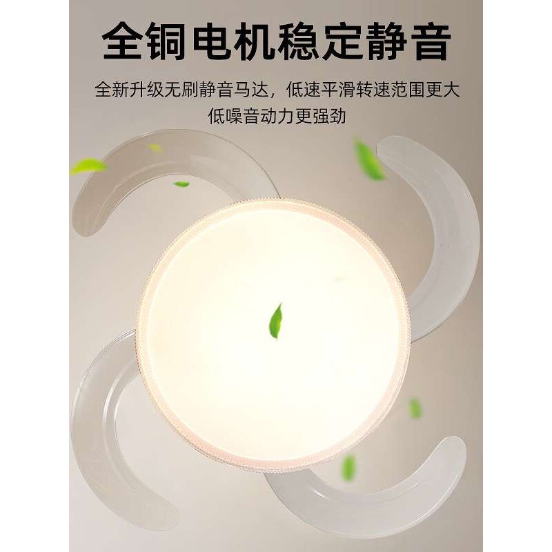卧室简约现代吊扇灯LED灯具中山家装餐厅灯全光谱风扇灯北欧风
