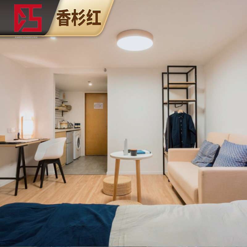酒店公寓式床具定 制 休闲公寓样板床全套实木家居书房家具加工
