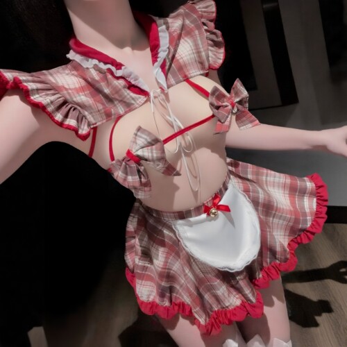 性感可爱甜美女仆蝴蝶结制服