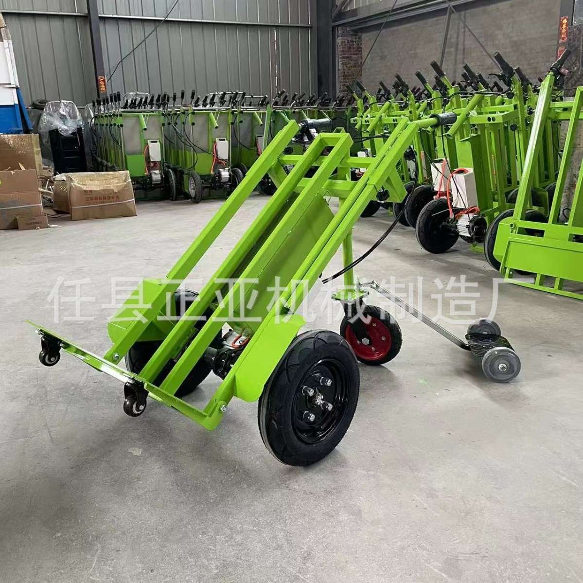 自动老虎运输车工地拉货爬坡三轮小推车手推车水泥地板砖搬运车