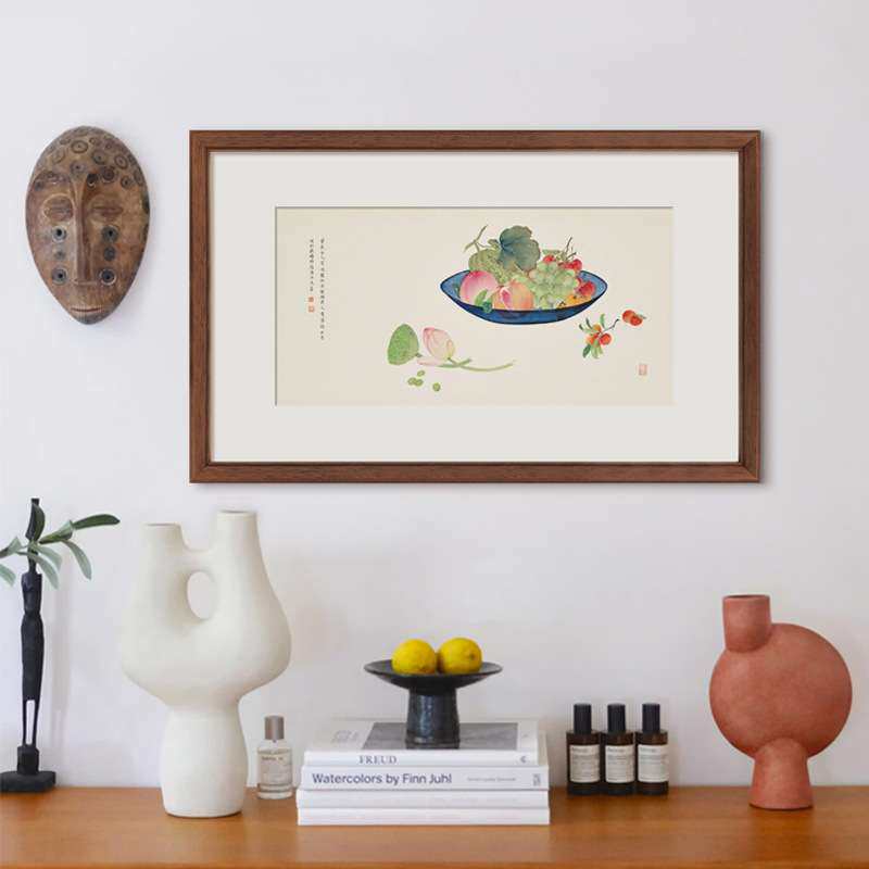 东方美学 新中式玄关柜斗柜摆画花鸟水果中古风装饰画客餐厅墙画