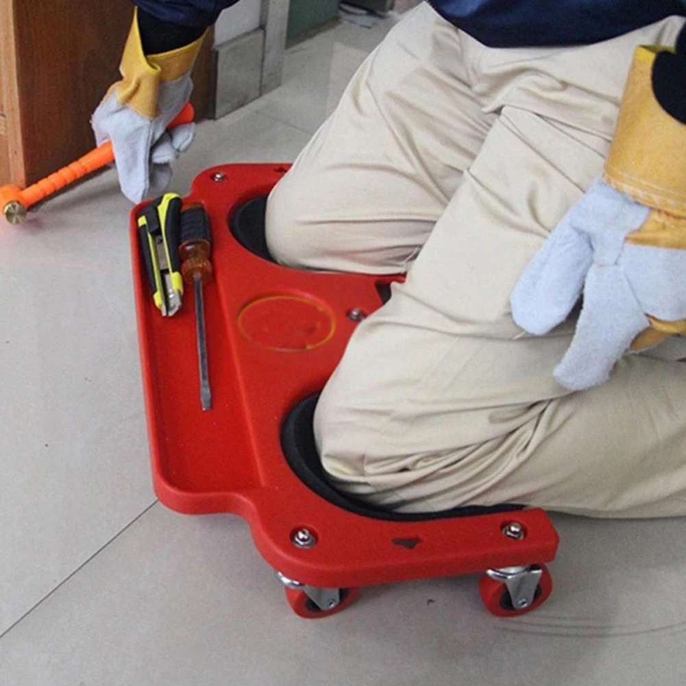 万向轮滑跪垫跪式汽车维修工具便捷修车跪垫带5个双轮滚动膝盖垫