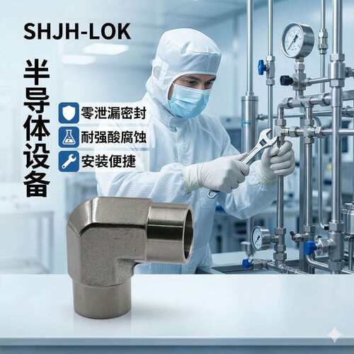 兼容世伟洛克双内丝等径90度直角弯头SS-8-E零泄露耐压316L不锈钢