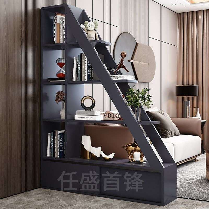 客厅隔断展示置物架书架花架装饰架书柜沙发玄关门厅进门落地收T&