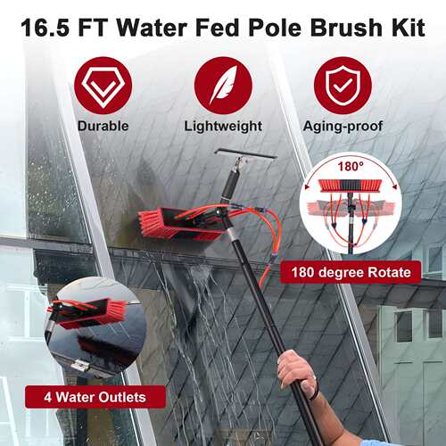 26-60 FT Solar Panel Cleaning Kit, Window Cleaning Systen