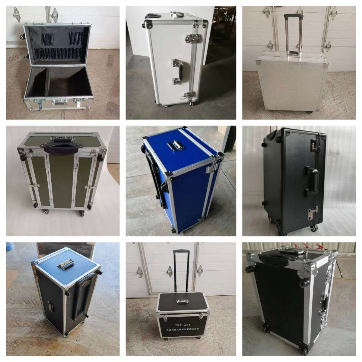 100KG承重铝合金拉杆工具箱 银色仪器收纳箱 万向轮展会专用铝箱