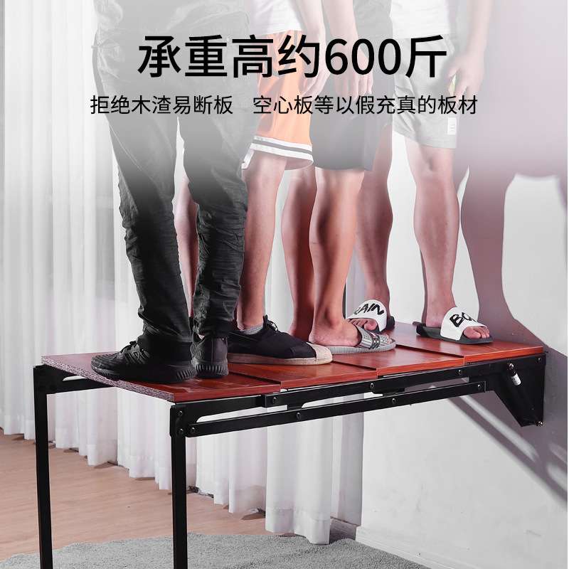 多功能小户型墙壁桌家用伸缩餐桌置物架悬挂花架多用壁挂式折叠桌