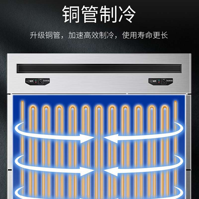 四门冰箱商用冷藏加冷冻大容量冷柜商用四六门冰柜展示柜46门冷柜