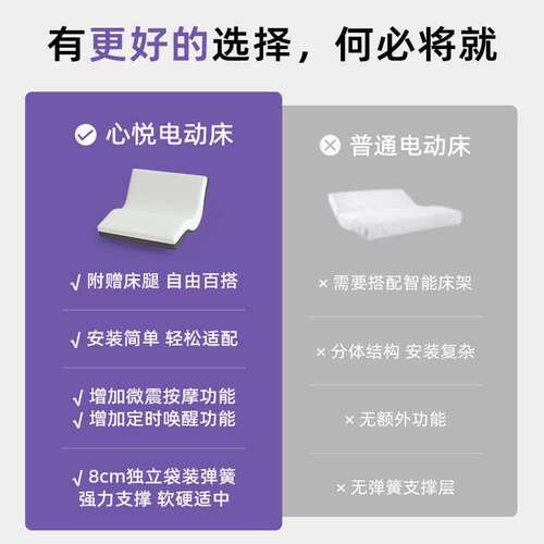 qrua巢物心悦电动智能床垫多功能升降床架现代简约卧室双人床护脊