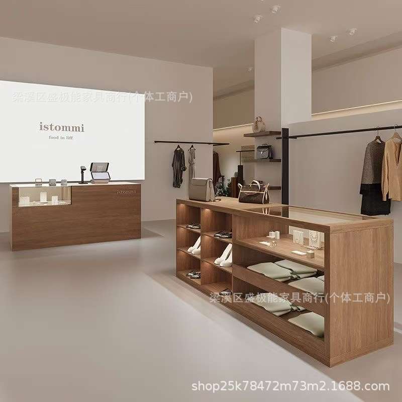 SJN韩系服装店玻璃展示收银台饰品柜台买手店中岛台极简高级前台