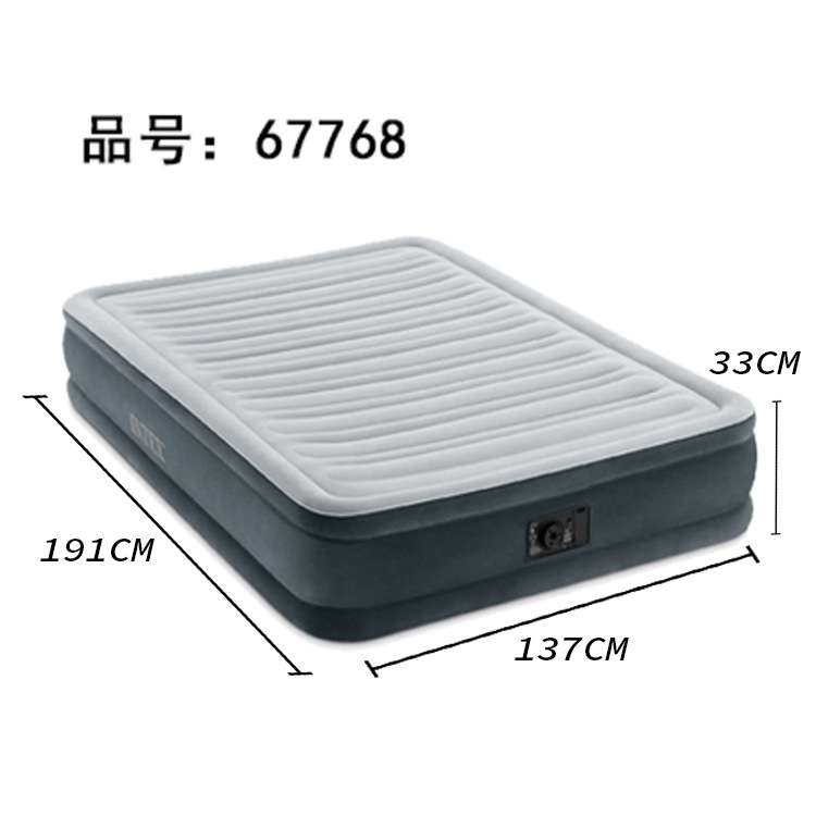 INTEX67768充气床垫双人家用单人加厚双层简易床冲气垫子气垫床