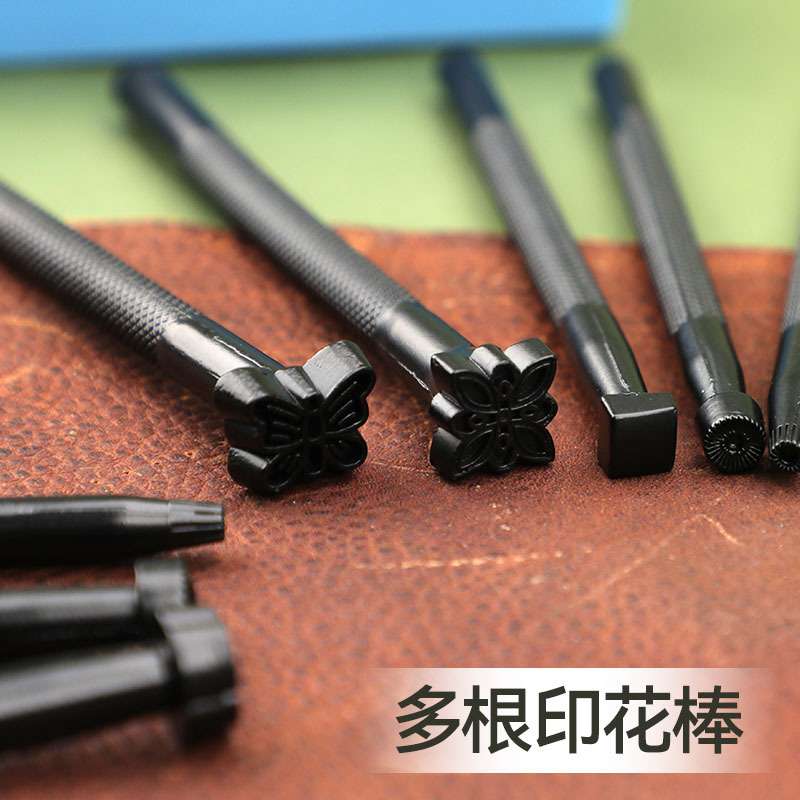 多规格印花冲皮雕工具橡胶安装锤子组合套装 皮艺制作皮革工具