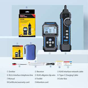 选 NOYAFA NF8209pro英文版 寻线仪测线器POENetwork Cable Teste