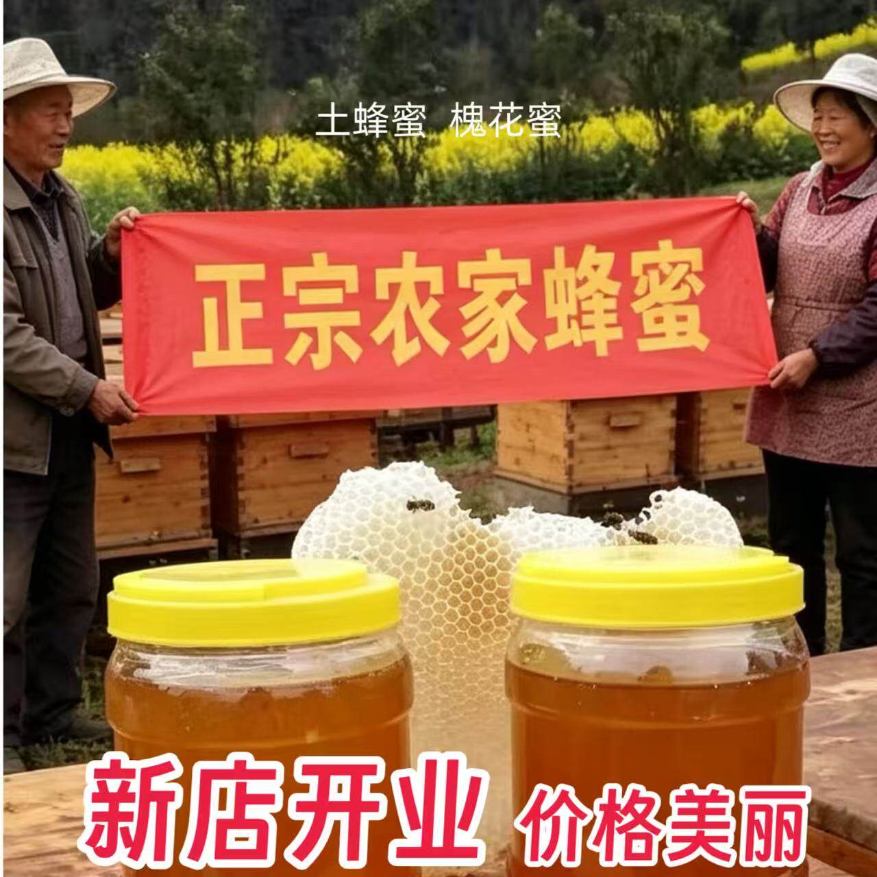 农家自产正宗纯正土蜂蜜天然野生蜂蜜成熟原蜜无添加液态蜜结晶蜜