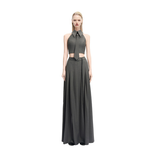 KUNSWEAR/琨丝薇尔26SP 时尚个性设计职业百褶腰带半裙 842008070