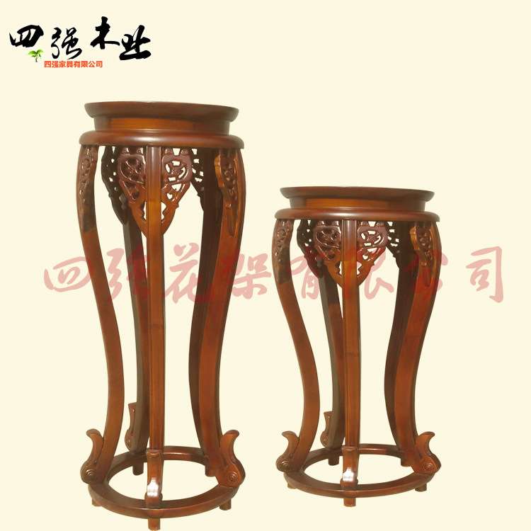 老榆木室内实木质客厅阳台花架工艺品台架盆景架花盆盆栽古典中式