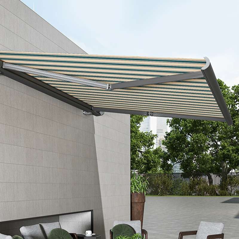 全盒伸缩雨棚遮阳棚铝合金户外遥控折叠阳台庭院别墅雨篷智能遥控