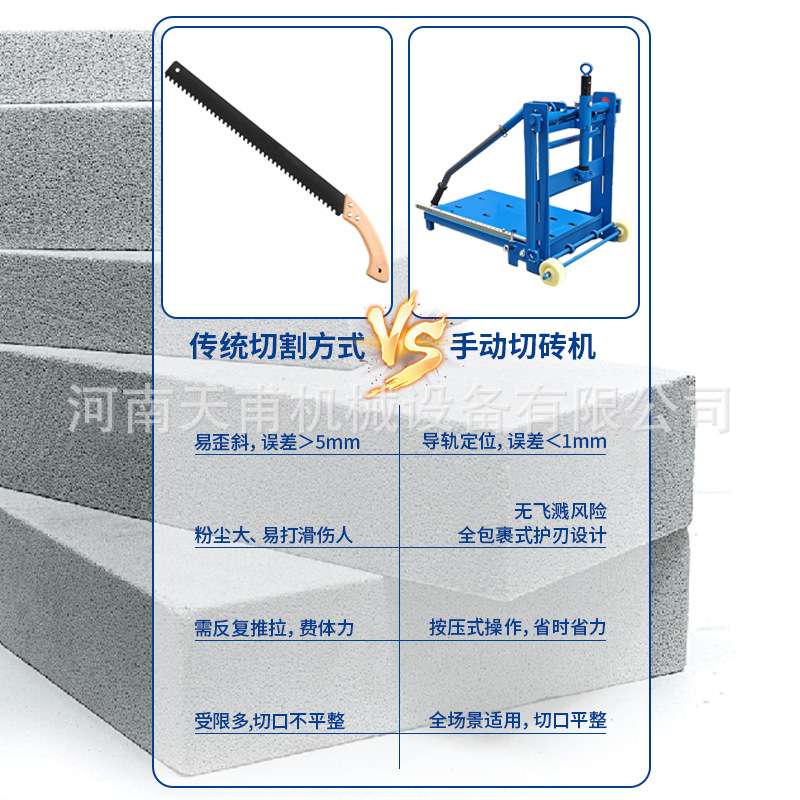 加气块切砖机小型手动轻质砖切割机泡沫砖切砖神器压砖机工地建筑