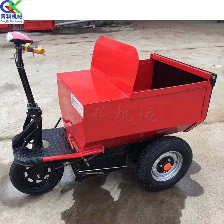 建筑垃圾电动三轮灰斗车 养殖场动物粪便拉粪车 翻斗车厢密封严