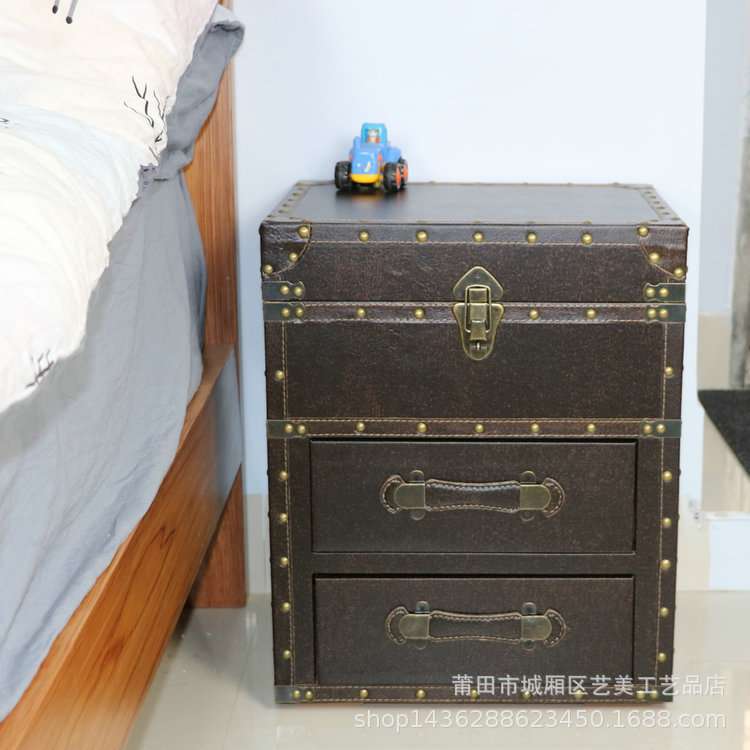 床头柜地中海简约现代储物柜卧室简易床边柜收纳柜