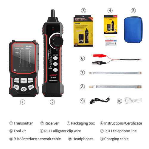 NOYAFA NF808英文版 寻线仪测线查线器 Network Cable Tester