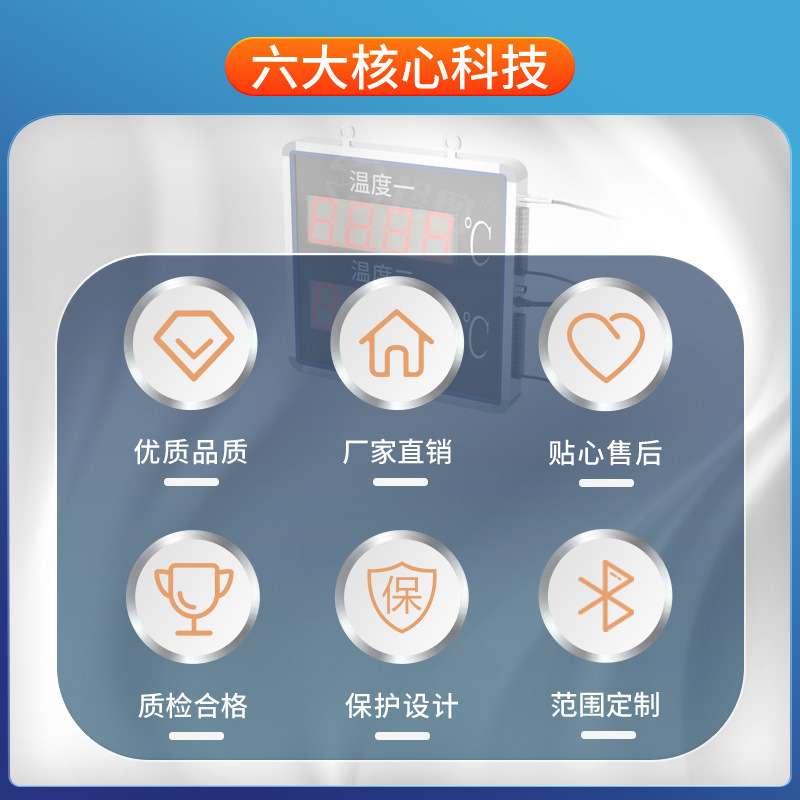大屏温度显示器LED屏双通道温度显示计变送器看板控制YT-DP03X1S2
