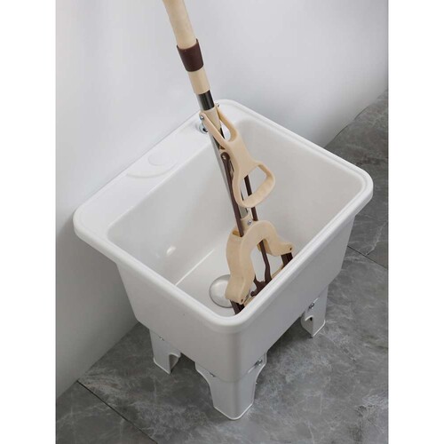 A10L拖把池家用阳台卫生间高脚拖把水池槽可移动塑料拖把布洗墩布
