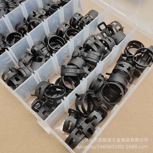 150pcs卡箍锰钢日式手捏达克罗固定喉箍弹性收紧管卡汽车水油管扣
