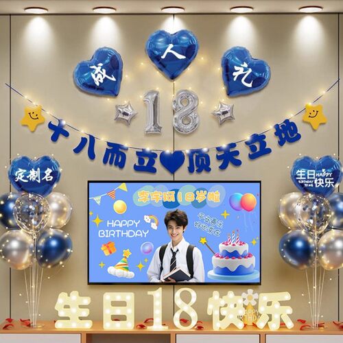 18岁男生成人礼物高中生仪式感十八生日布置场景装饰高级实用气氛