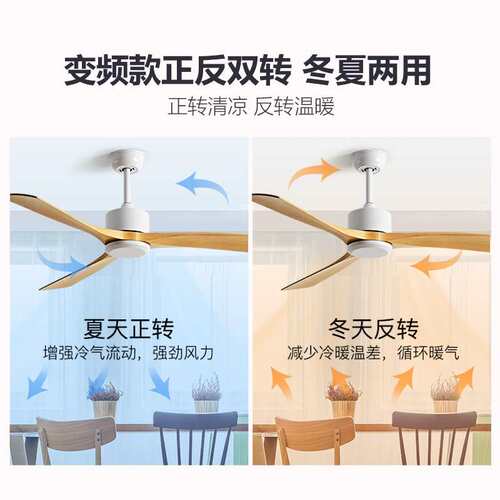 56寸餐厅客厅家用电扇复古工业吊顶无灯电风扇北欧风商用静音吊扇