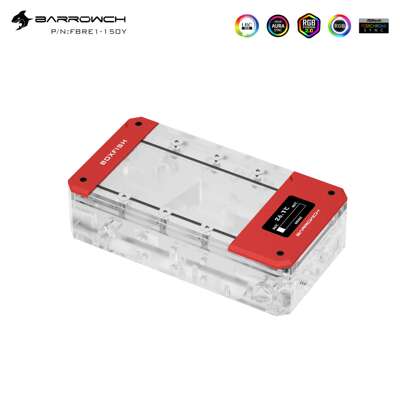 Barrowch boxfish系列亚克力方形智慧数显水箱水冷散热FBRE1-200Y