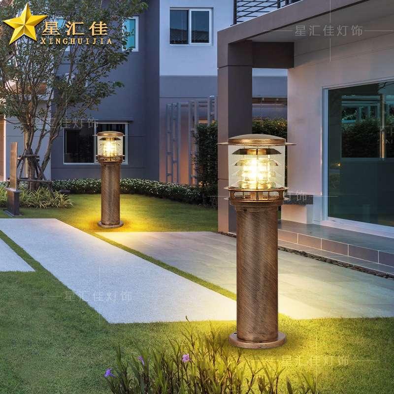 花园草坪灯户外防水现代别墅庭院接电款室外景观院子太阳能草地灯