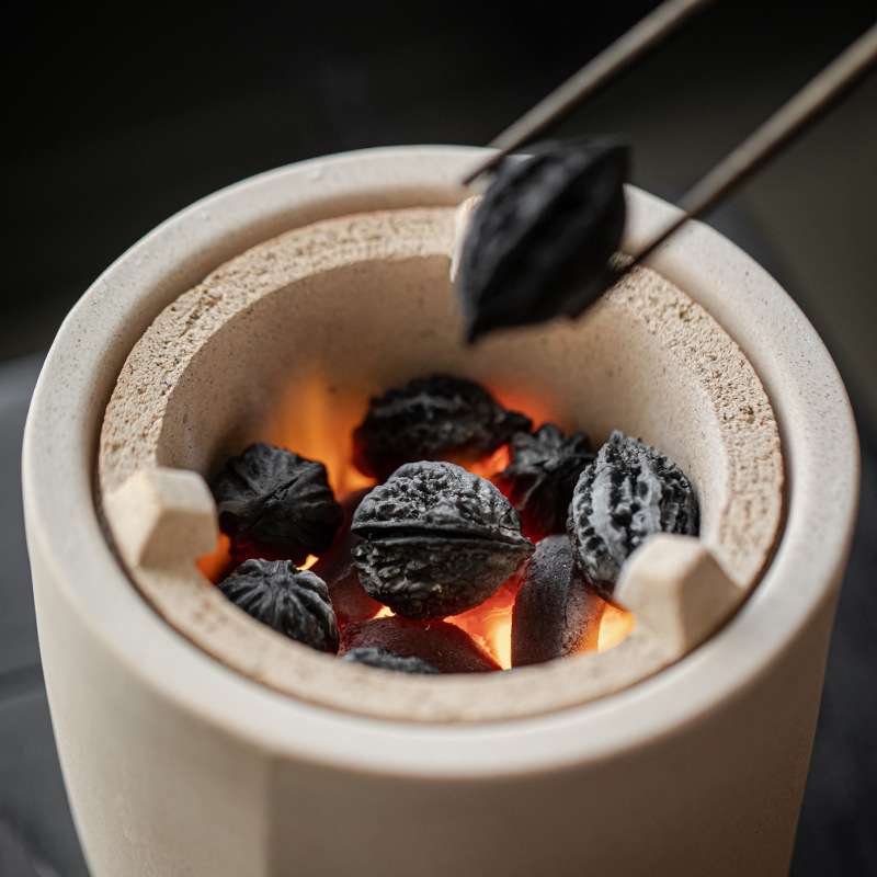 围炉煮茶碳炉火炉套装煮茶器陶瓷侧把烧水泡茶壶风炉酒精炉