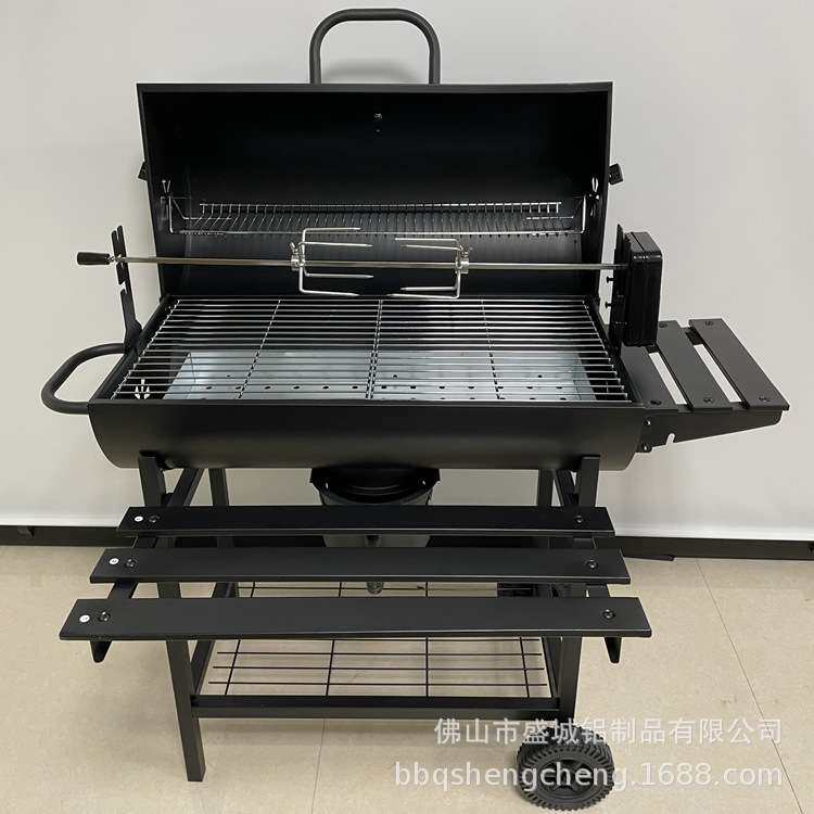 家用烧烤炉庭院别墅木炭烧烤架户外烤炉美式bbq电动烤架焖烤5人用