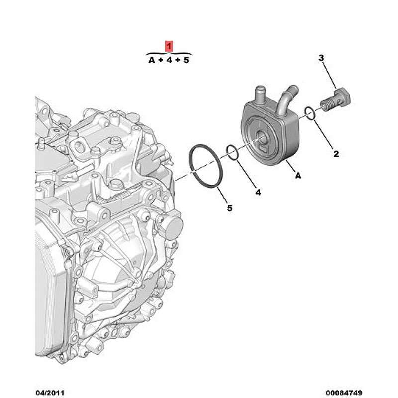 适用标致世嘉凯旋308雪铁龙C4自动变速箱油水热交换器 OEM 227559