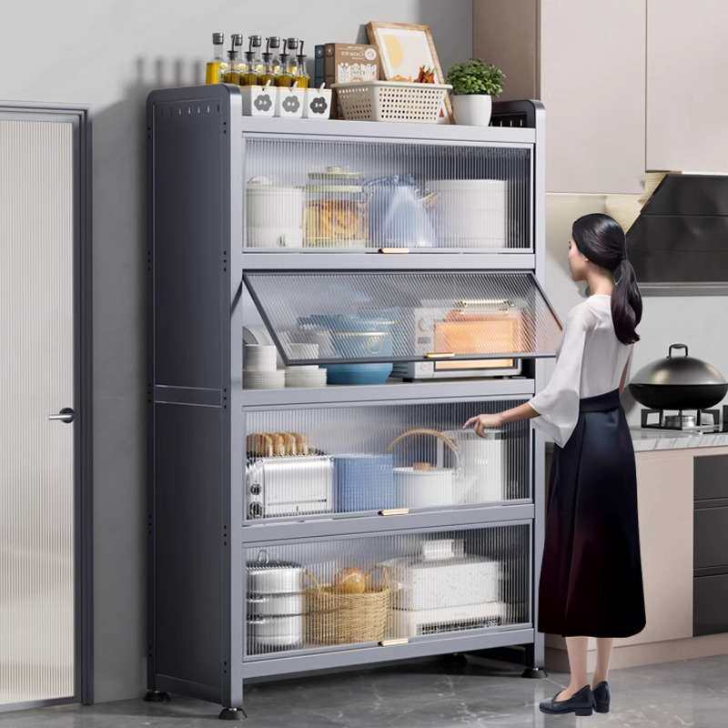 厨房置物架收纳柜子落地多层多功能餐边置物柜微波炉橱柜收纳架