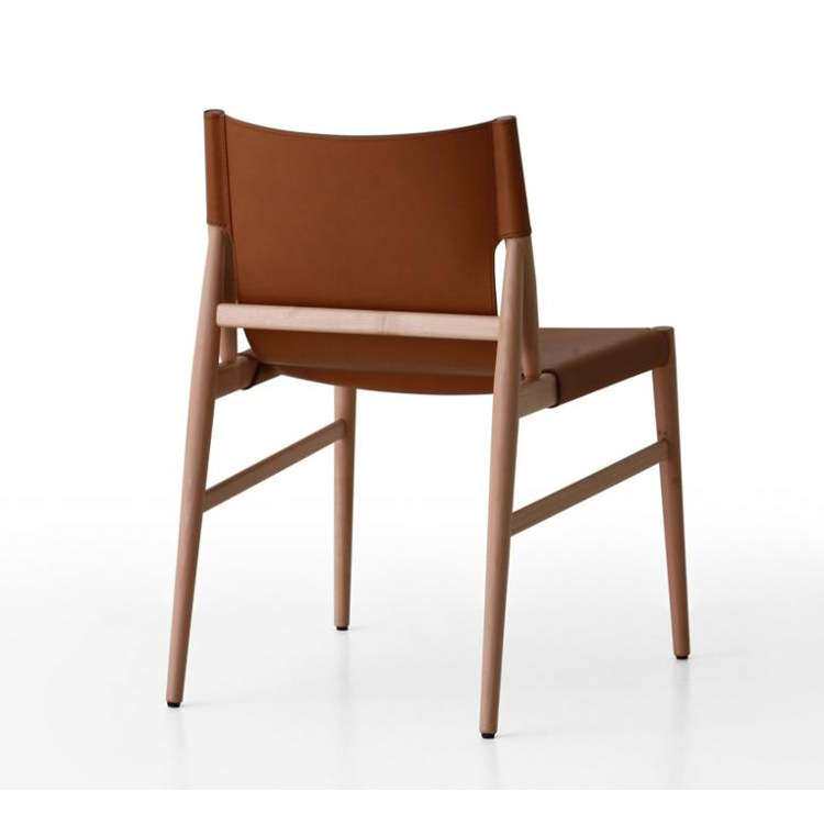 Voyage chair 意大利设计师椅 马鞍皮椅子 北欧餐椅 实木简约书椅