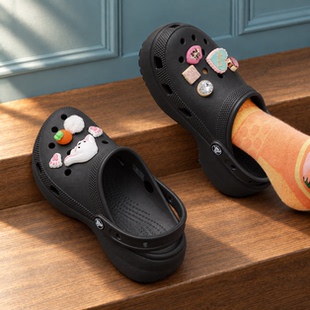 Crocs洞洞鞋云朵系列男鞋女鞋 新款秋冬厚底透气拖鞋凉鞋沙滩鞋