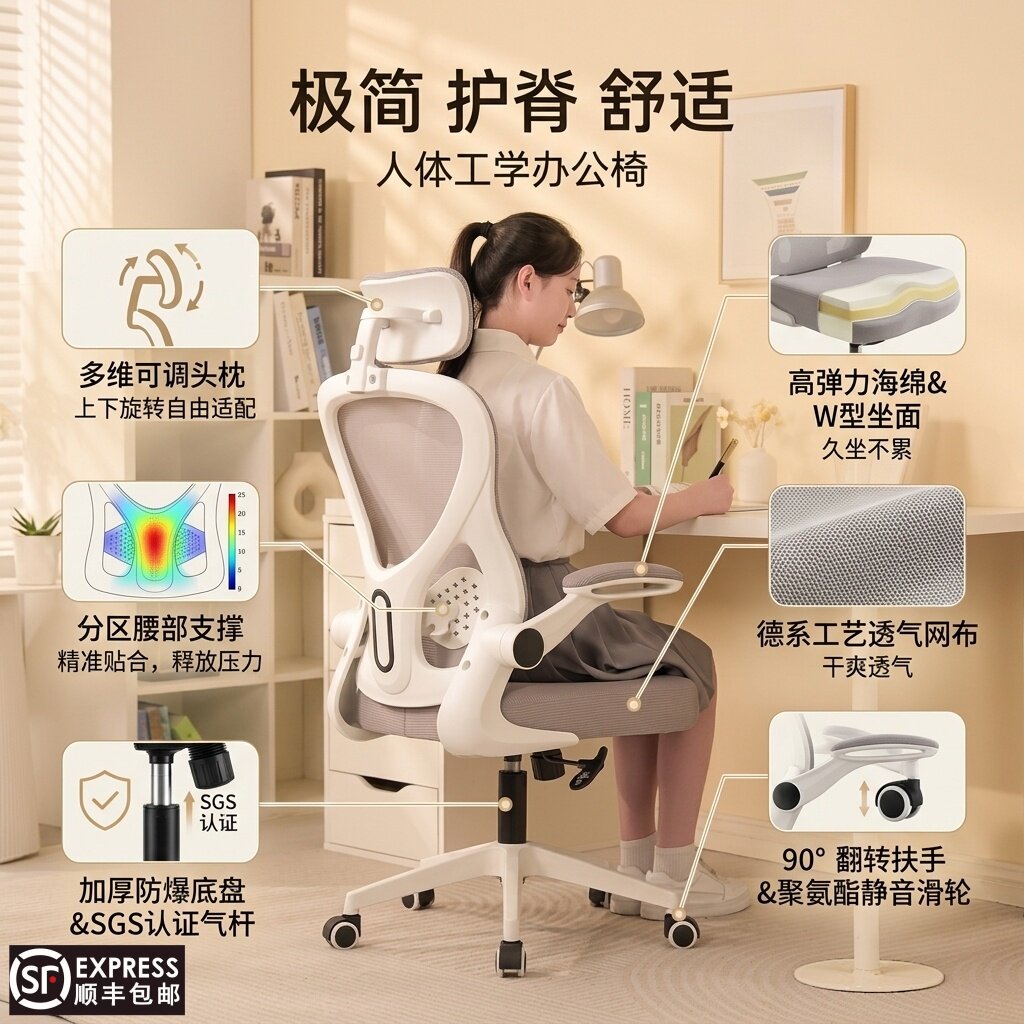 专用椅舒适家用书桌写字儿童座椅