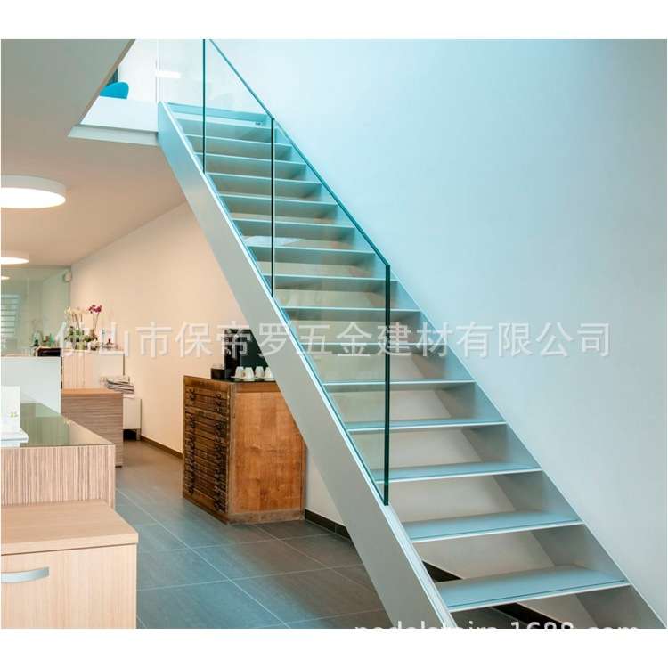 玻璃楼梯踏板钢结构整体楼梯扶手栏杆护栏时尚新款扶手